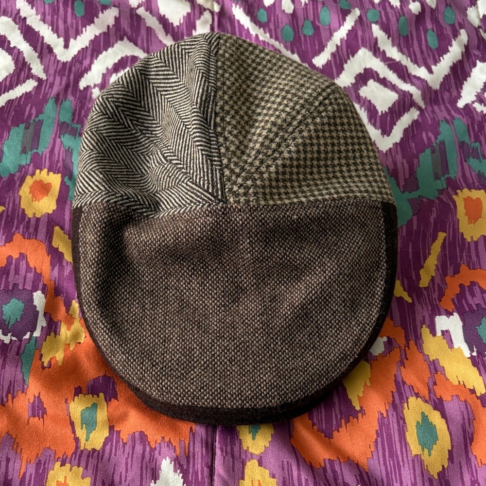 Brown Patchwork Dockers Cap